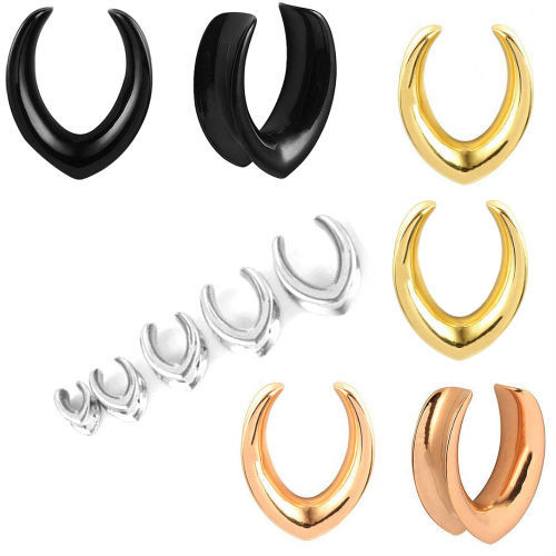 SoScene Stainless Steel plain V saddle spreaders, color options in black, gold, silver, bronze, and rose gold, with a sleek and smooth finish.