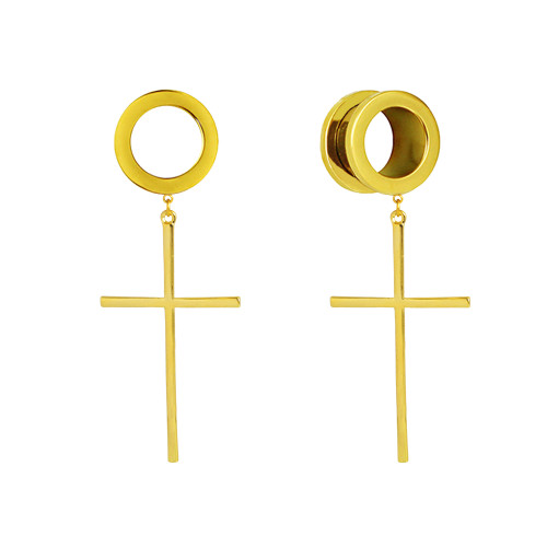 Victoria Large Gold Statement Gothic Cross Earrings Gifts for Her - Etsy