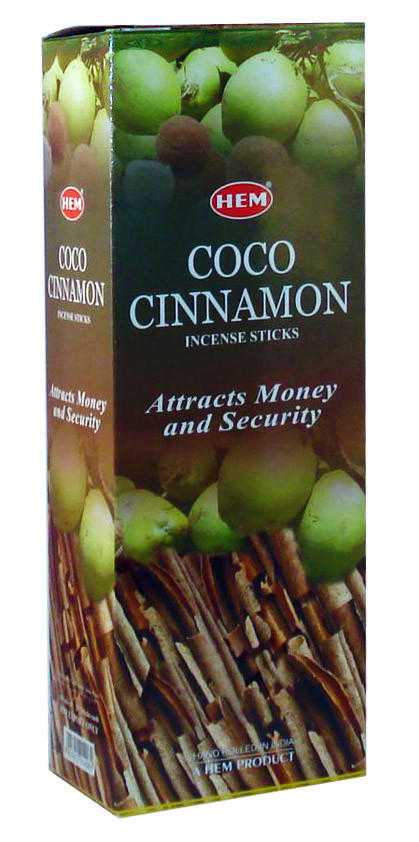 Hem Coco Cinnamon Hem 20 Sticks Hexa Pack VD Importers Inc.