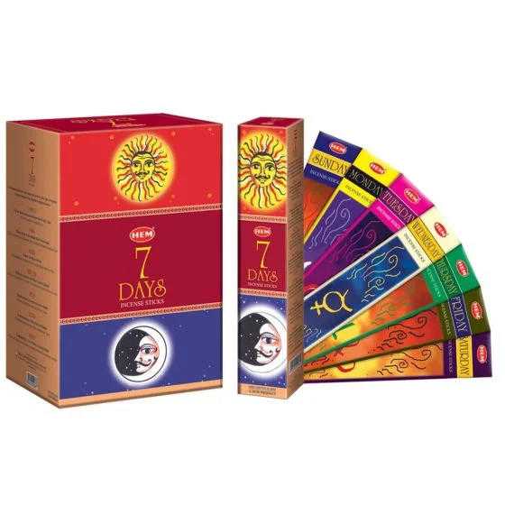 7 DAYS INCENSE (12/pk) Hem Incense Sticks VD Importers Inc.