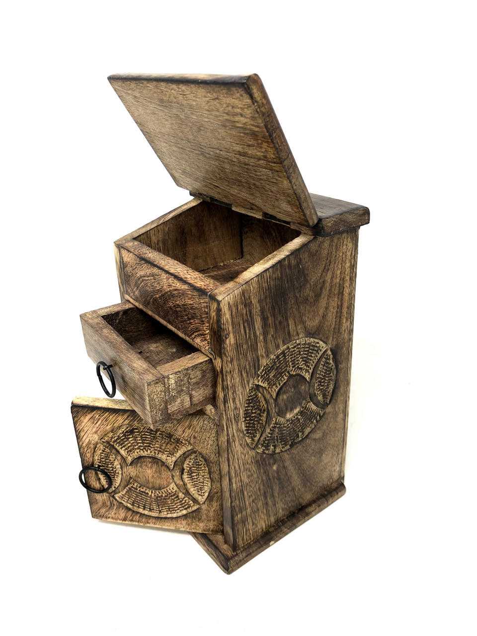 Wood Storage Almirah box (Triple moon)