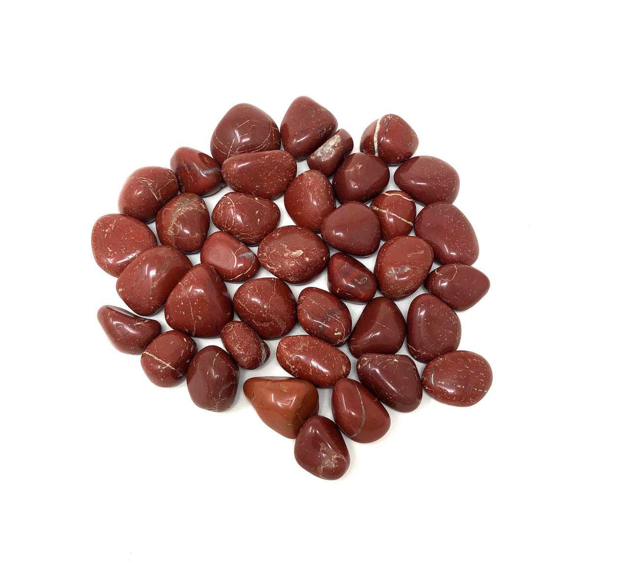 Tumbled Pebbles Stone Agate Red Jasper (3/4"-1.5") Gemstones Products VD Importers Inc.