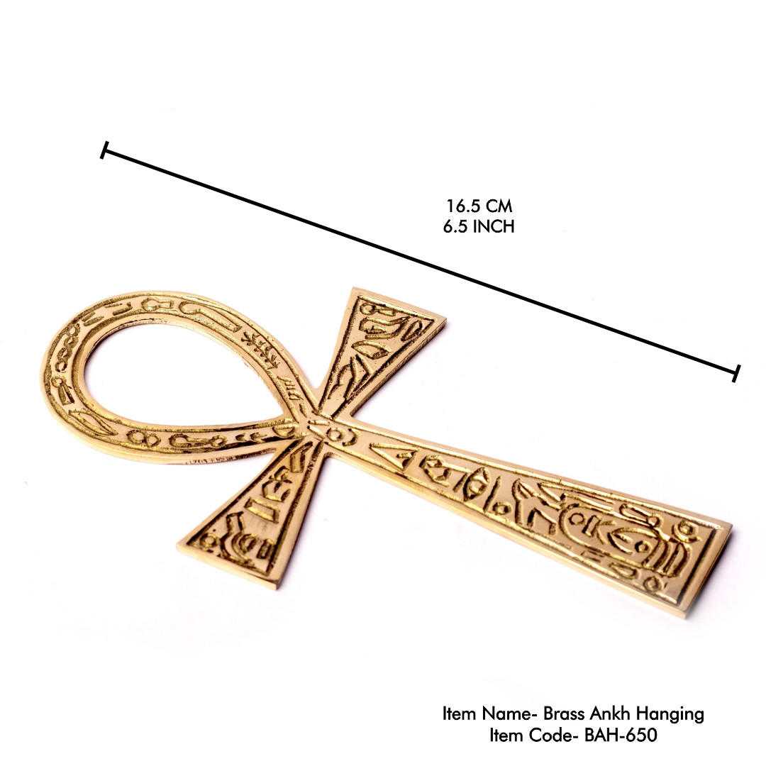 Brass Ankh Hanging 6.5