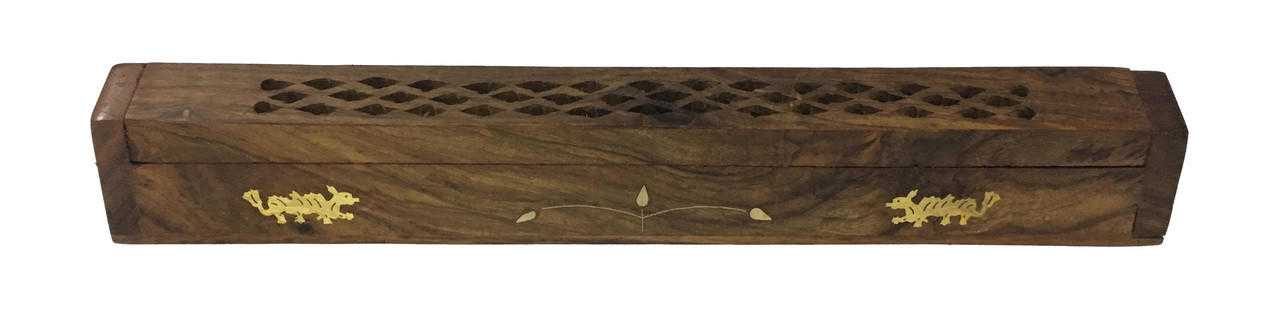 Wooden Slim Coffin Box 12'' (Assorted )