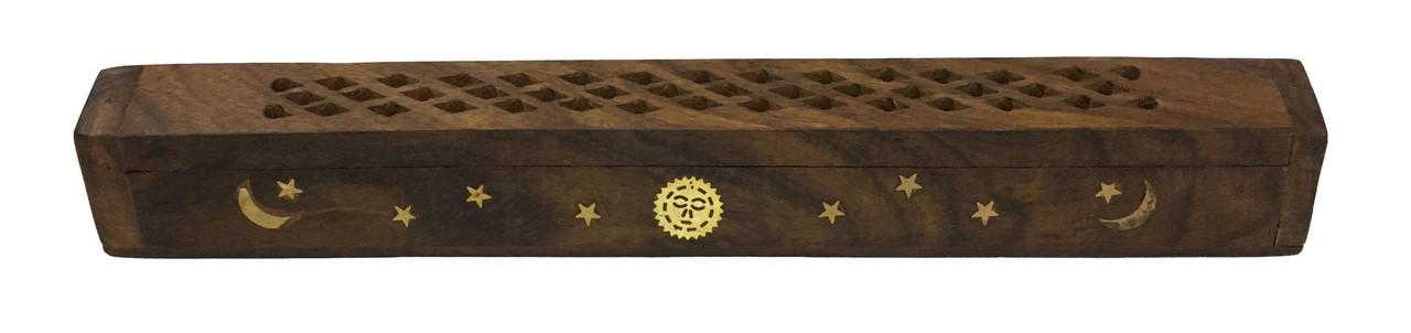 Wooden Slim Coffin Box 12'' (Assorted )