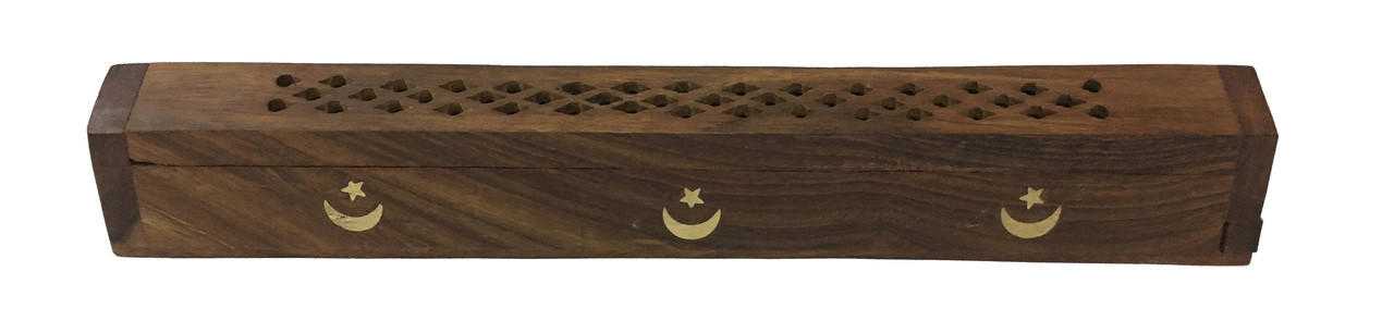 Wooden Slim Coffin Box 12'' (Assorted )