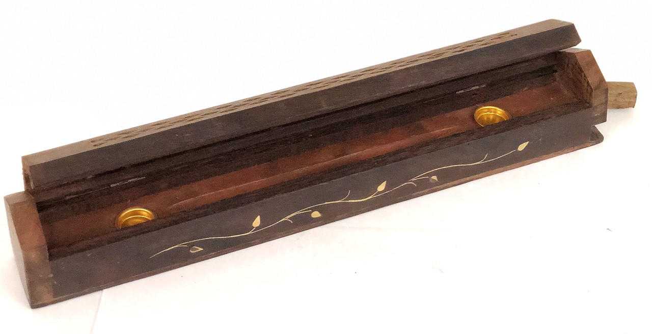Wooden Slim Coffin Box 12'' (Assorted )