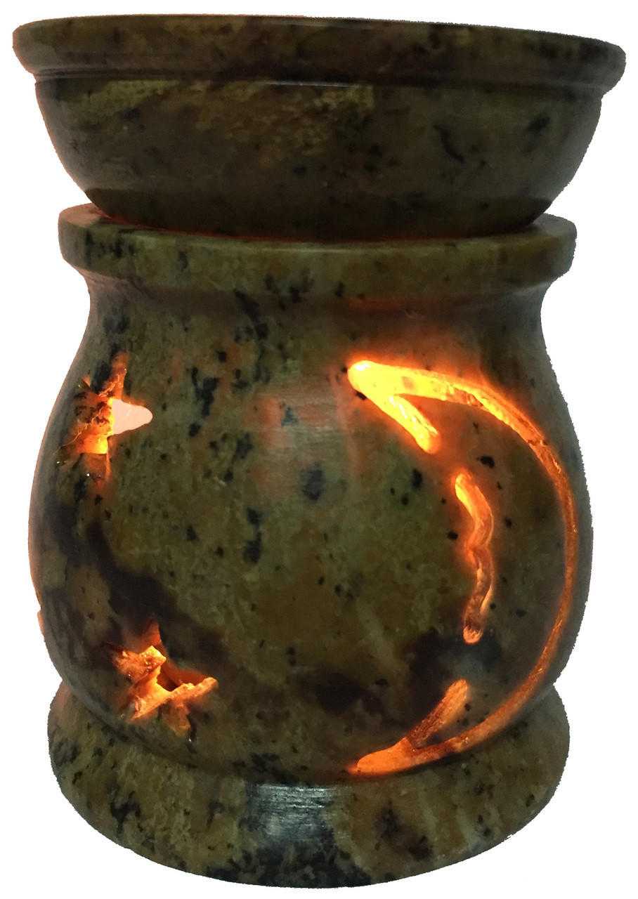 Stone Aroma Lamp 3"H (Moon Star) Aroma Oils & Lamps VD Importers Inc.
