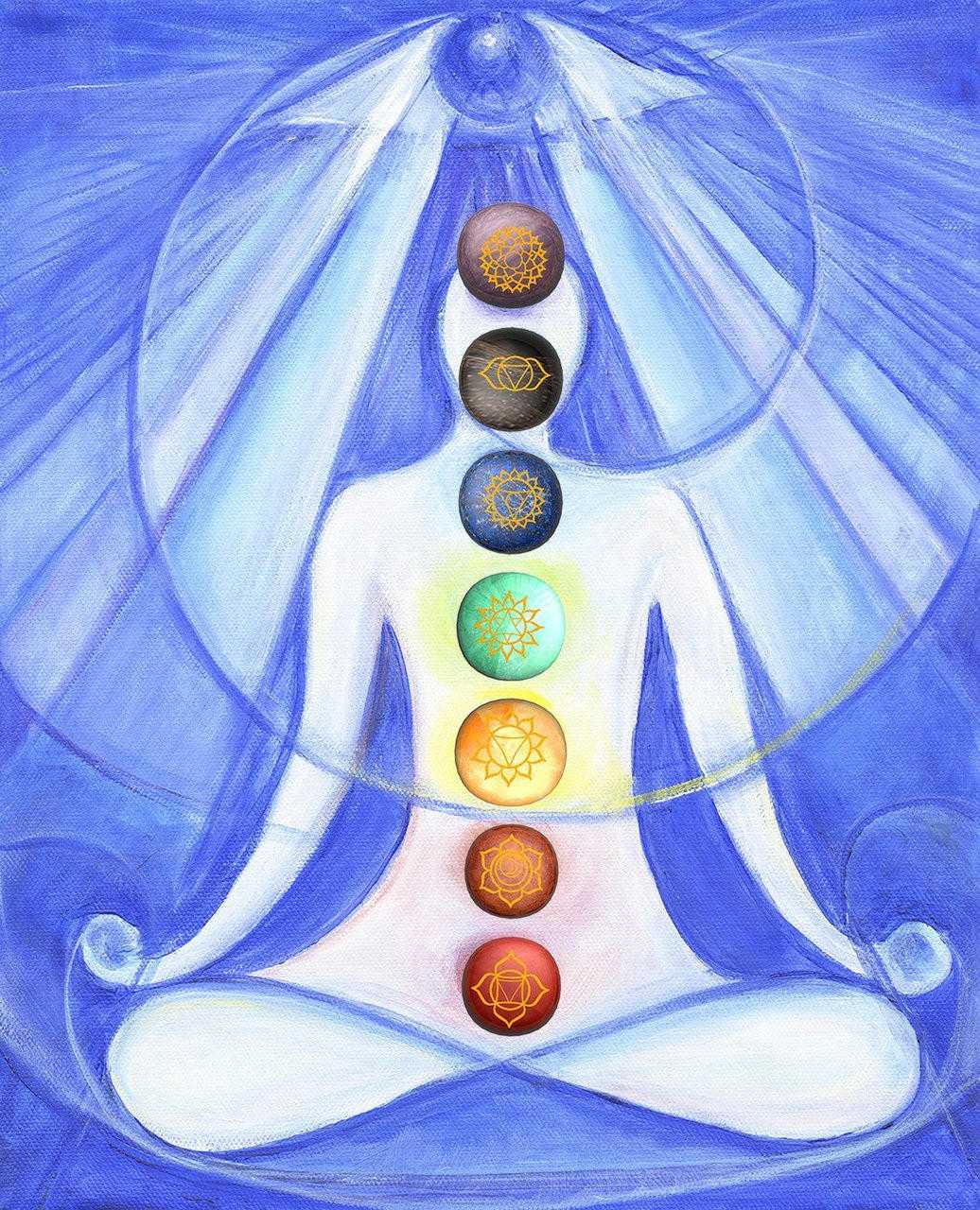 7 Chakras engraved Round stones set.