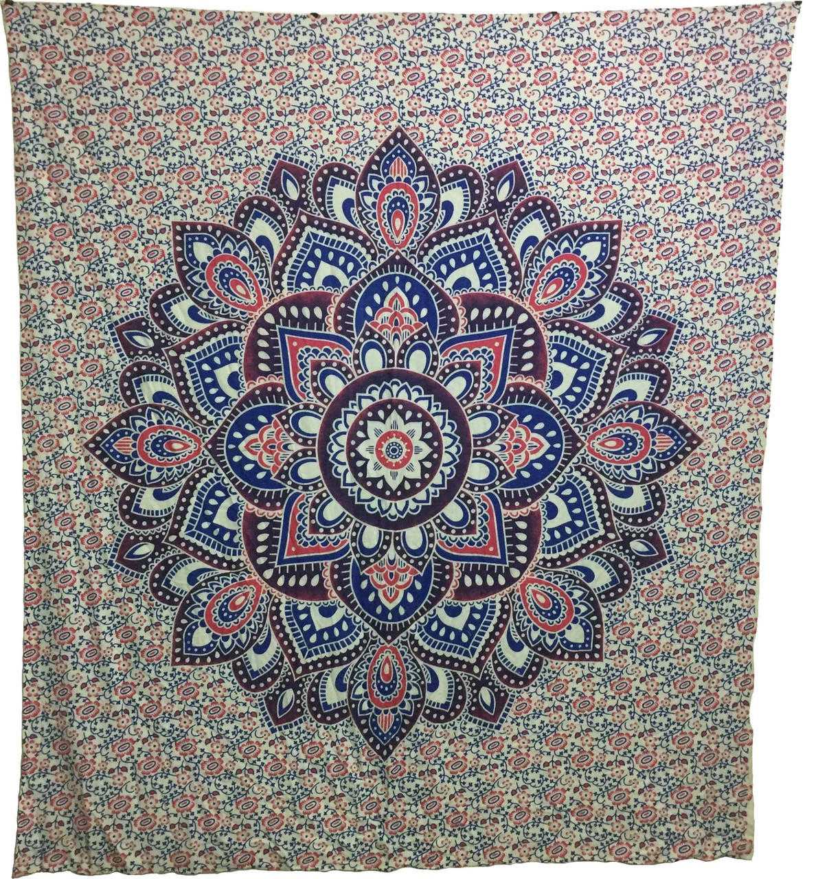 Indian Cotton Tapestry Lotus (210 x 240 cm) Indian Tapestry VD Importers Inc.