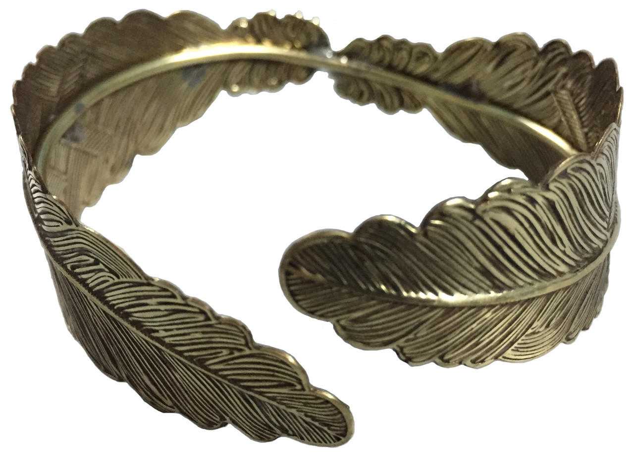 Brass Bracelet (Leaf)