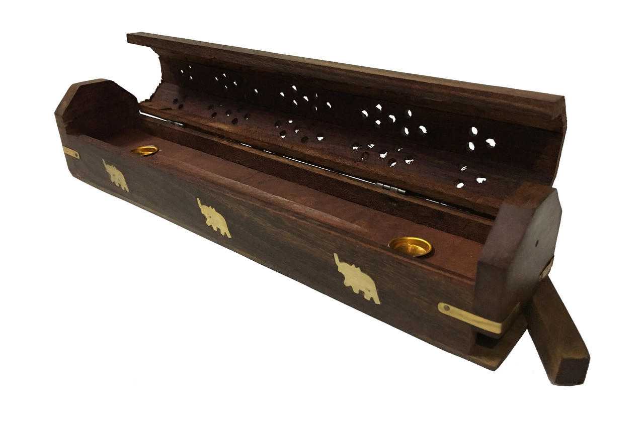 Wooden Coffin Box (Elephant)