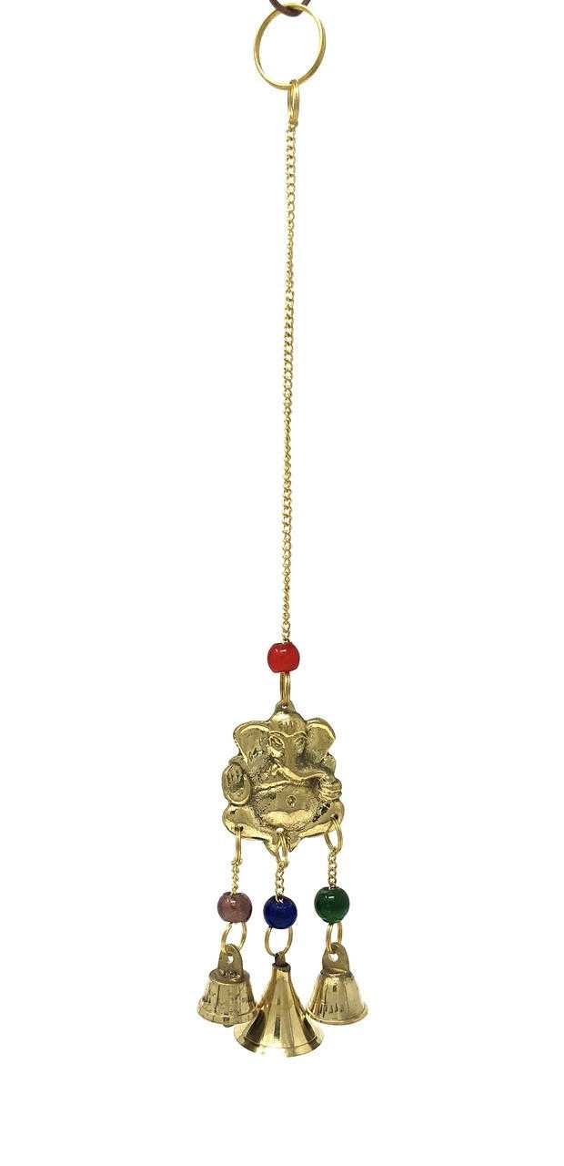 Brass Wind Chime with bells Ganesha