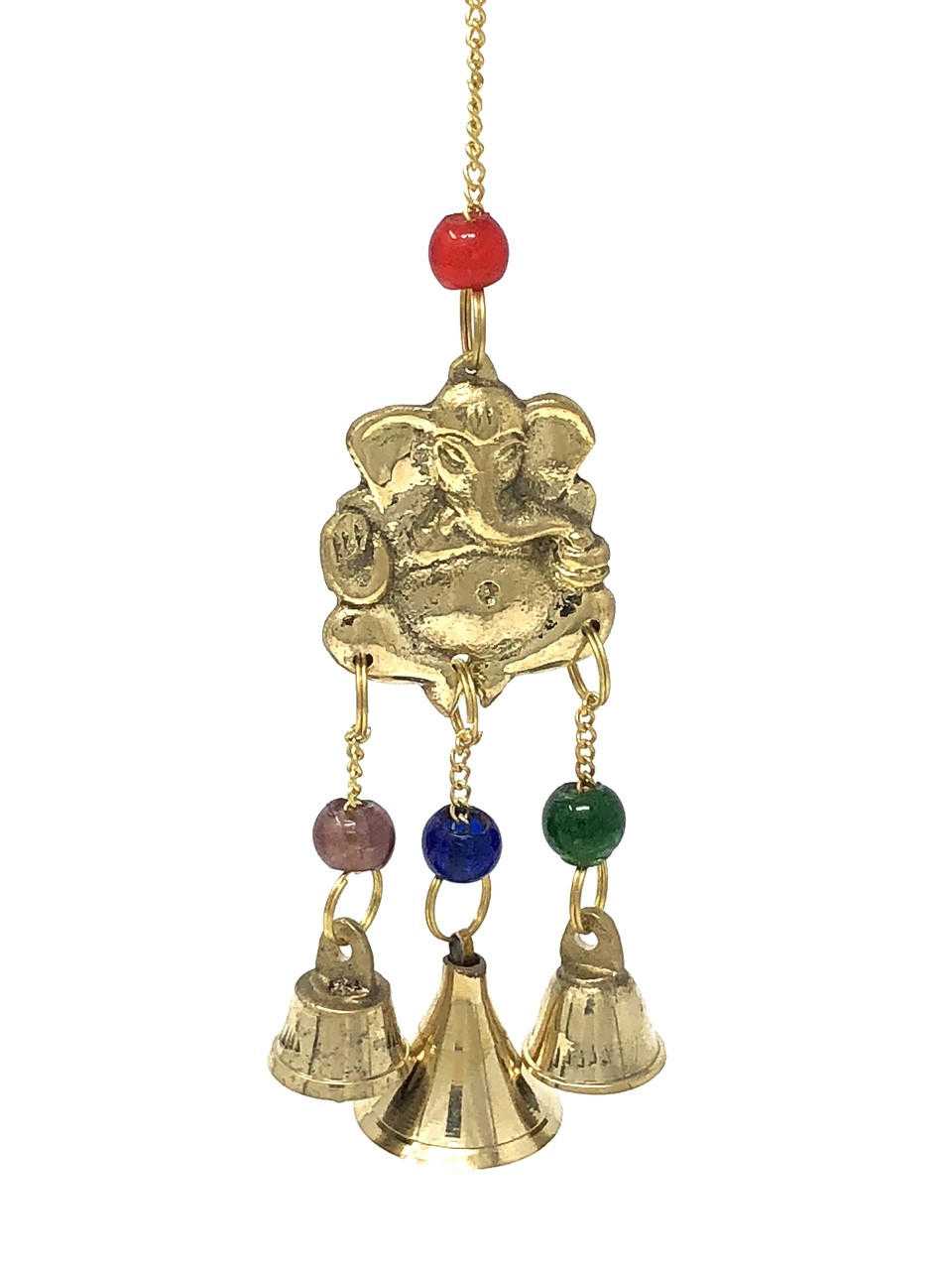 Brass Wind Chime with bells Ganesha Bells & Chimes VD Importers Inc.