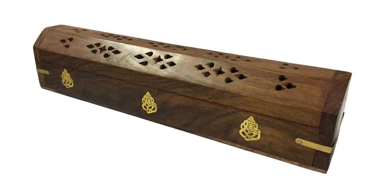 Wooden Coffin Box (Ganesha) Cone Burners VD Importers Inc.