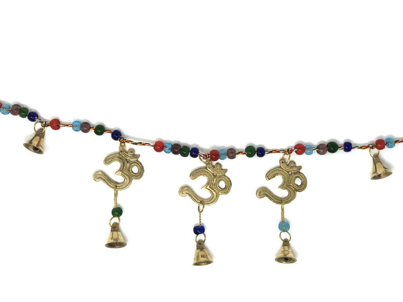 Brass Wind Chime Bandanvar with bells, 3 Om Bells & Chimes VD Importers Inc.