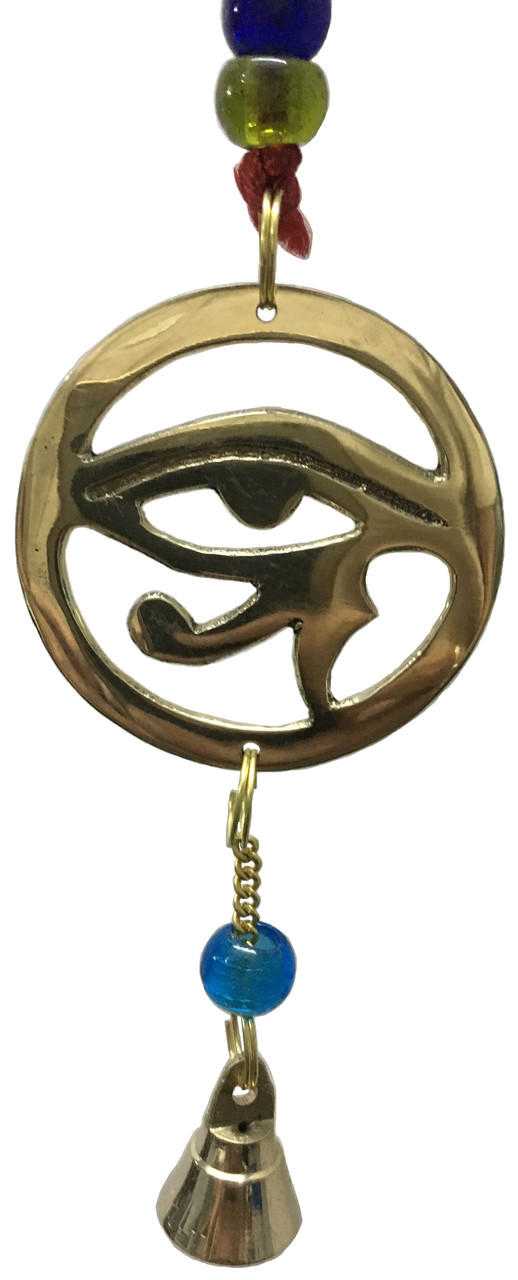 Brass Wind Chime String with Horus Eye Bells & Chimes VD Importers Inc.