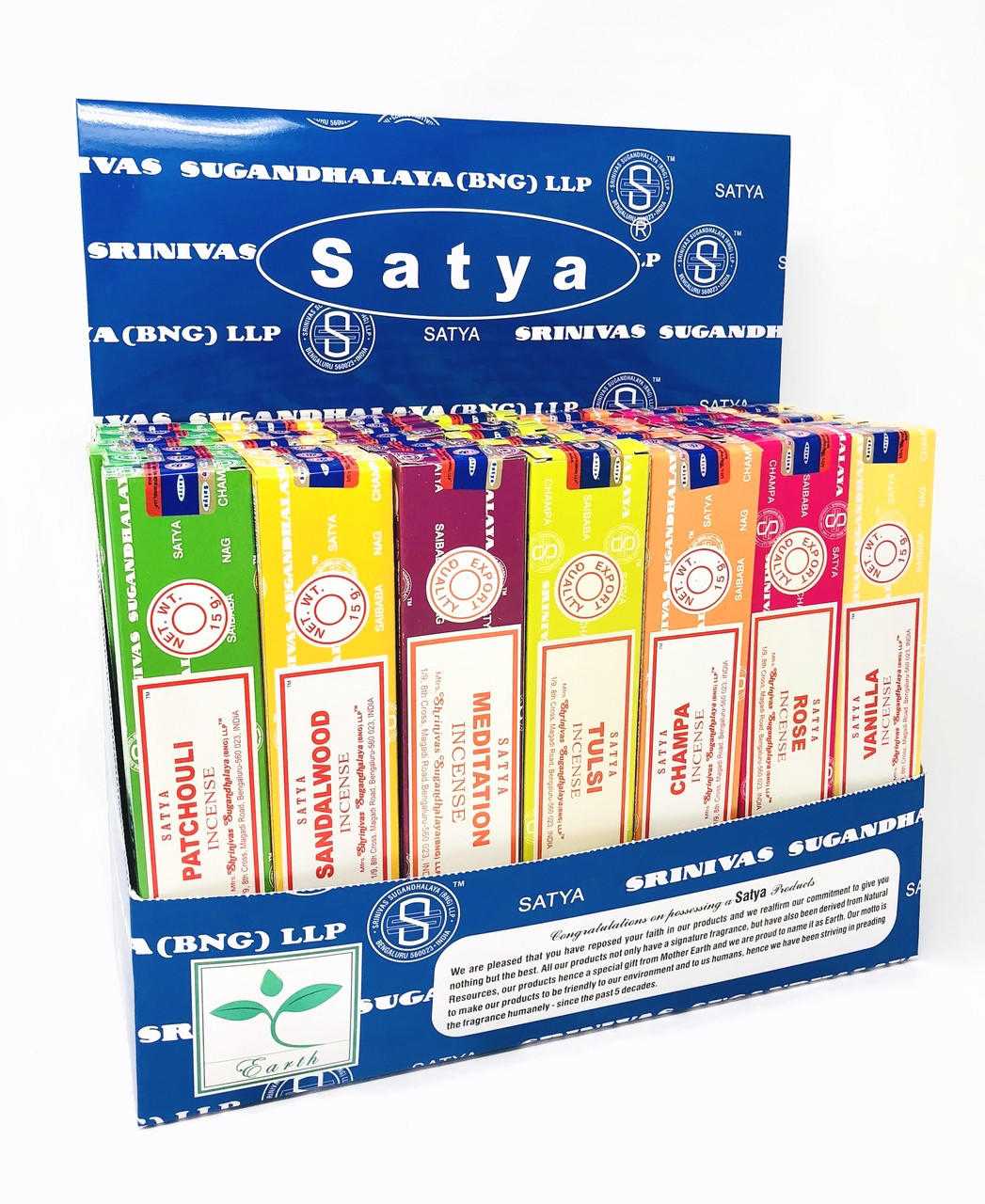 Satya display Set of 7 fragrances (42 packs)#2 Satya Displays & Kits VD Importers Inc.