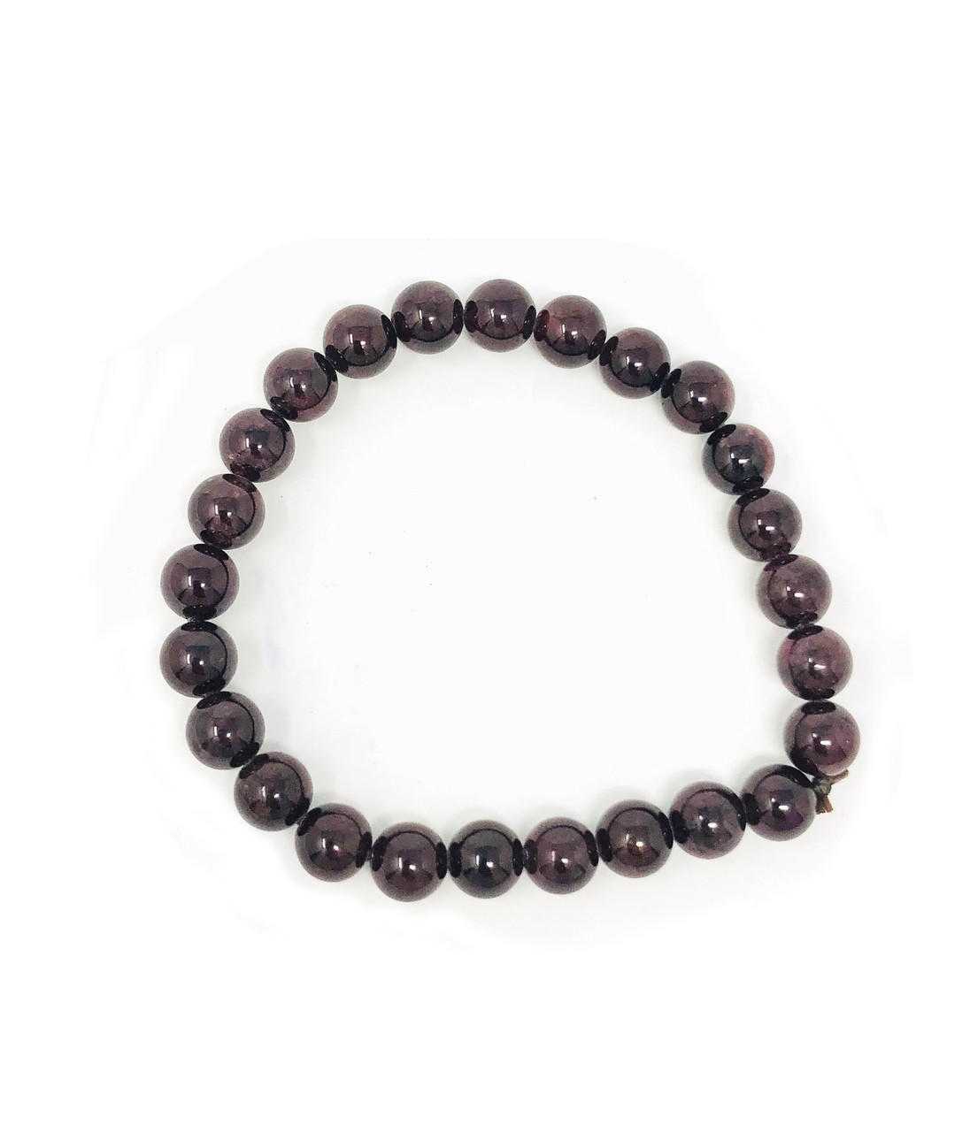 #9 Red Garnet 8mm bracelet Shop VD Importers Inc.