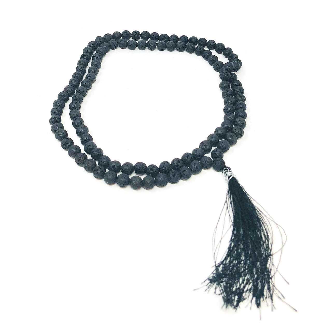Lava Stone Japa Mala 8mm #1 (Prayer Mala)
