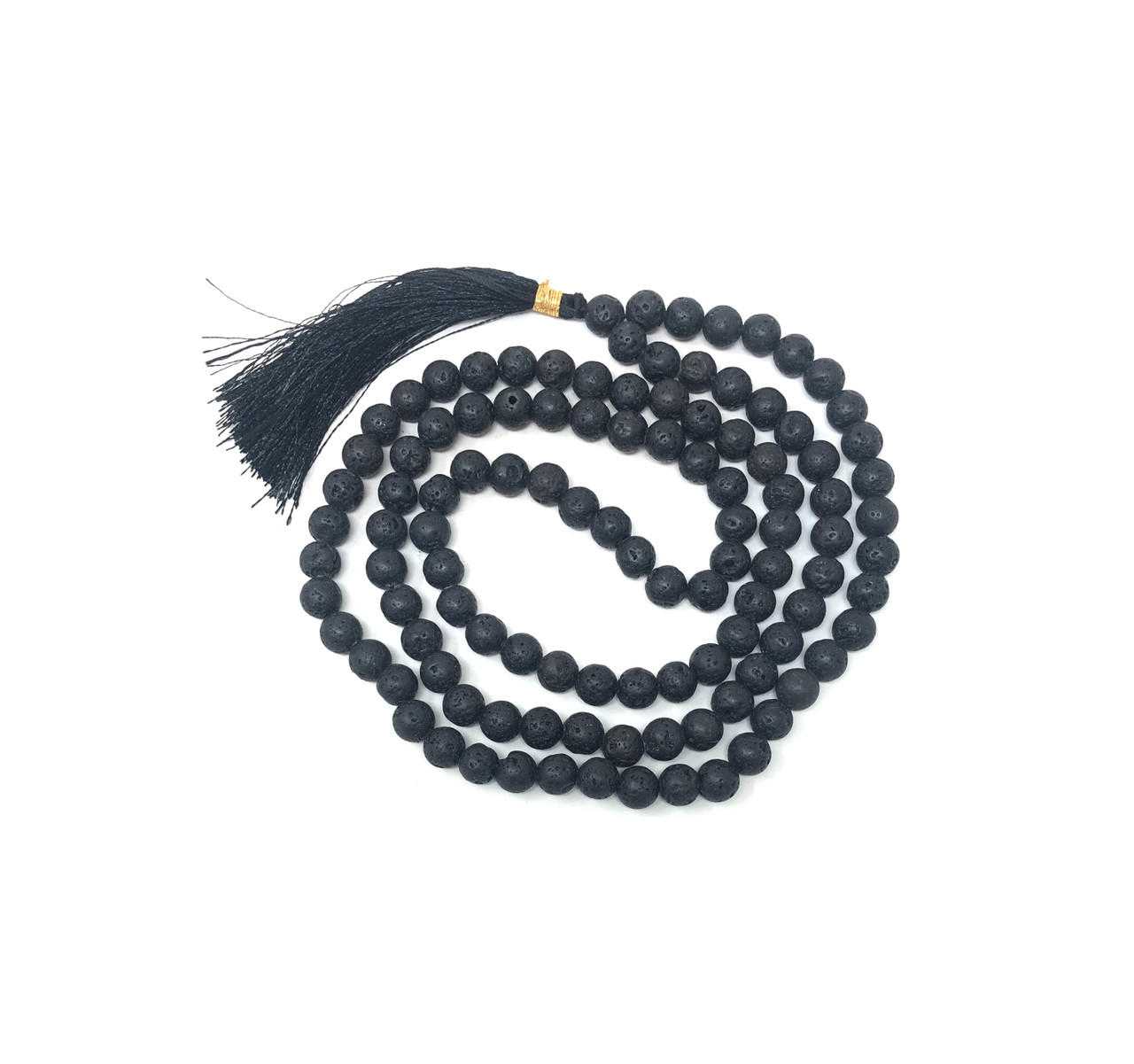 Lava Stone Japa Mala 8mm #1 (Prayer Mala)