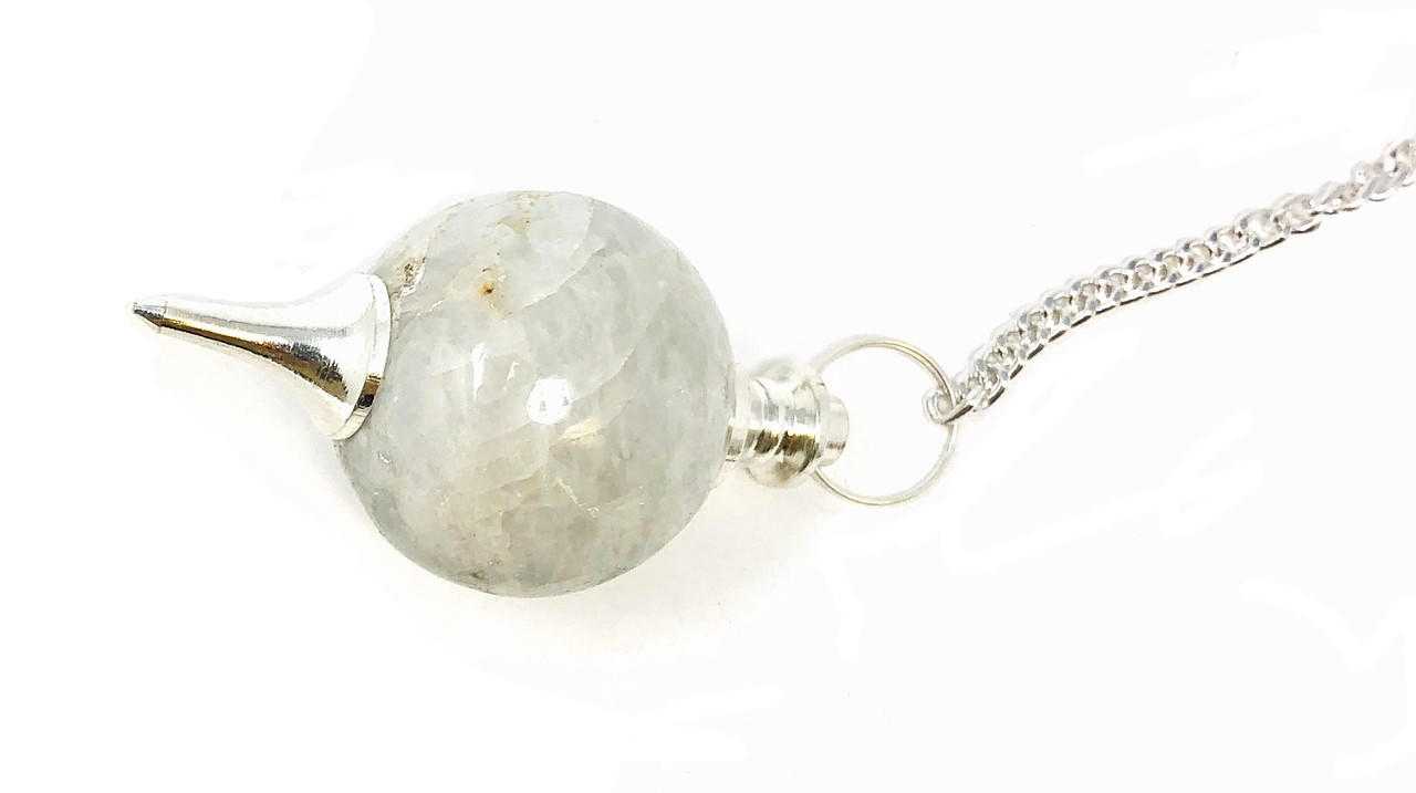 Rainbow Moonstone Chakra Chain Ball pendulum