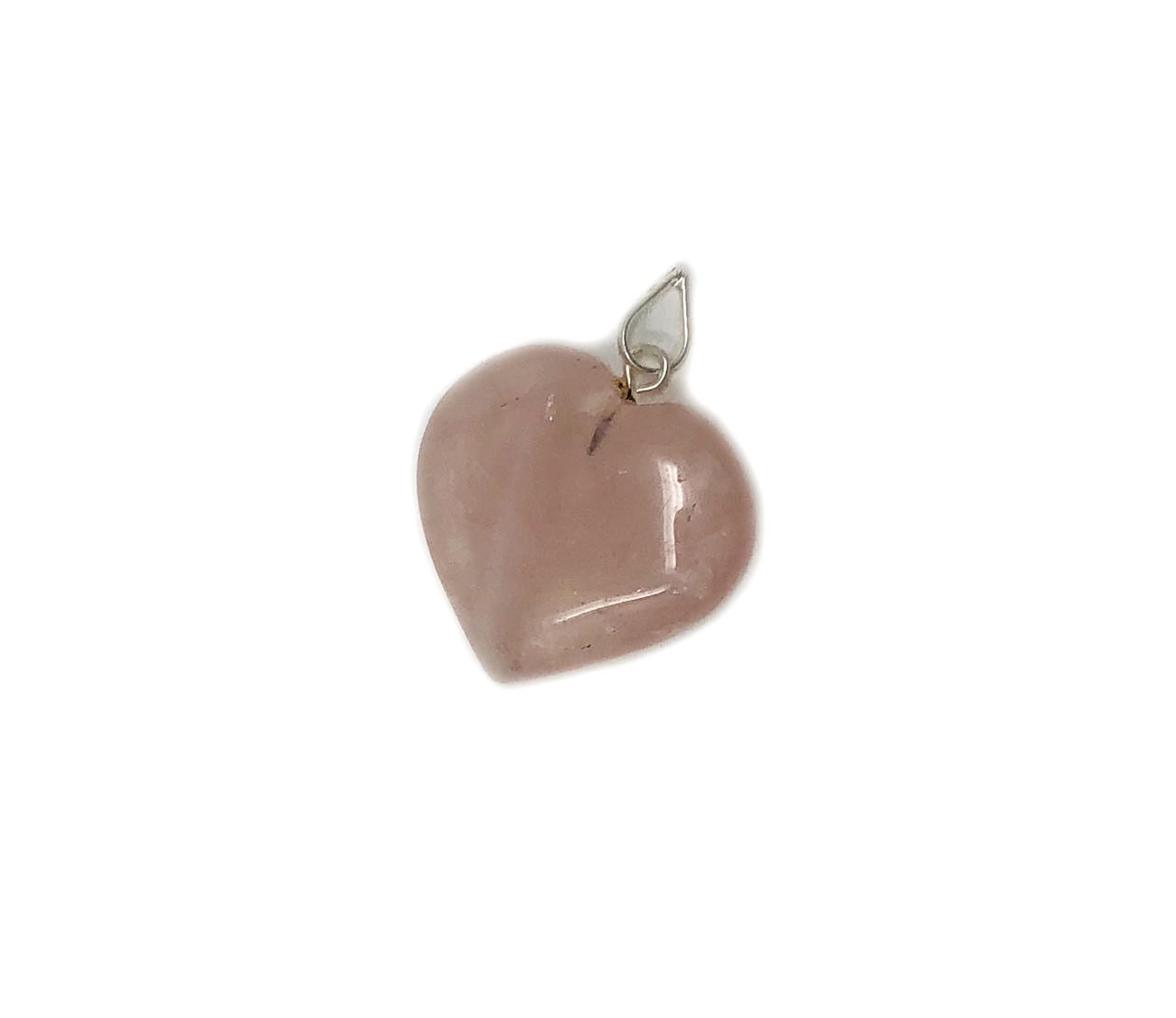 Heart shaped pendants Rose Quartz 1" approx Gemstones Products VD Importers Inc.