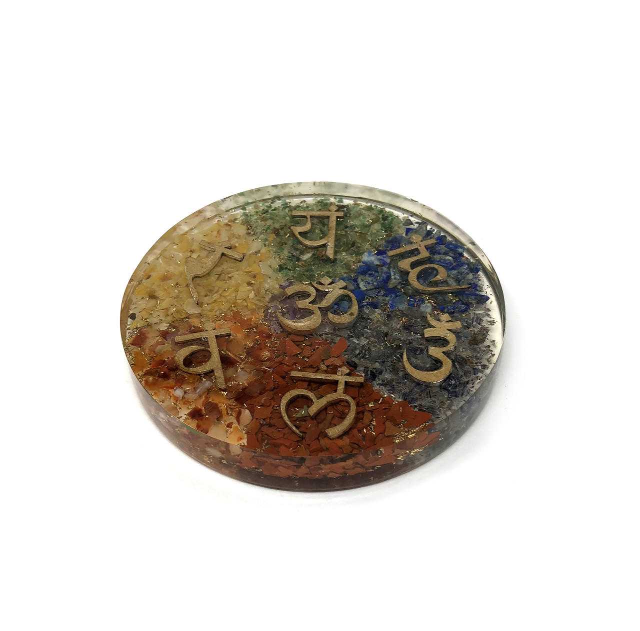 Orgone Energy Charging Plate 7chakrs 4"