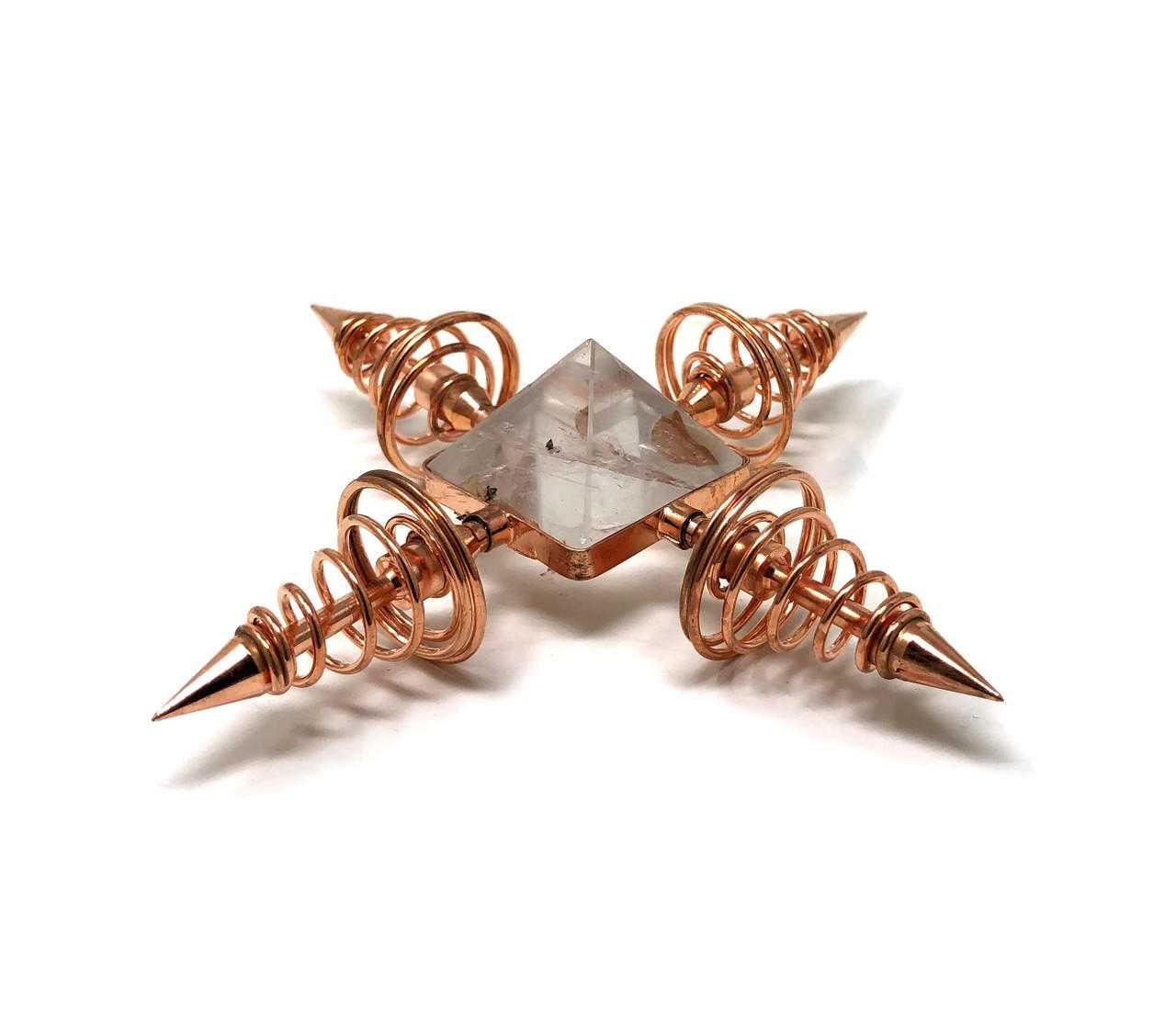 Brass metal Crystal Pyramid Generator Gemstones Products VD Importers Inc.