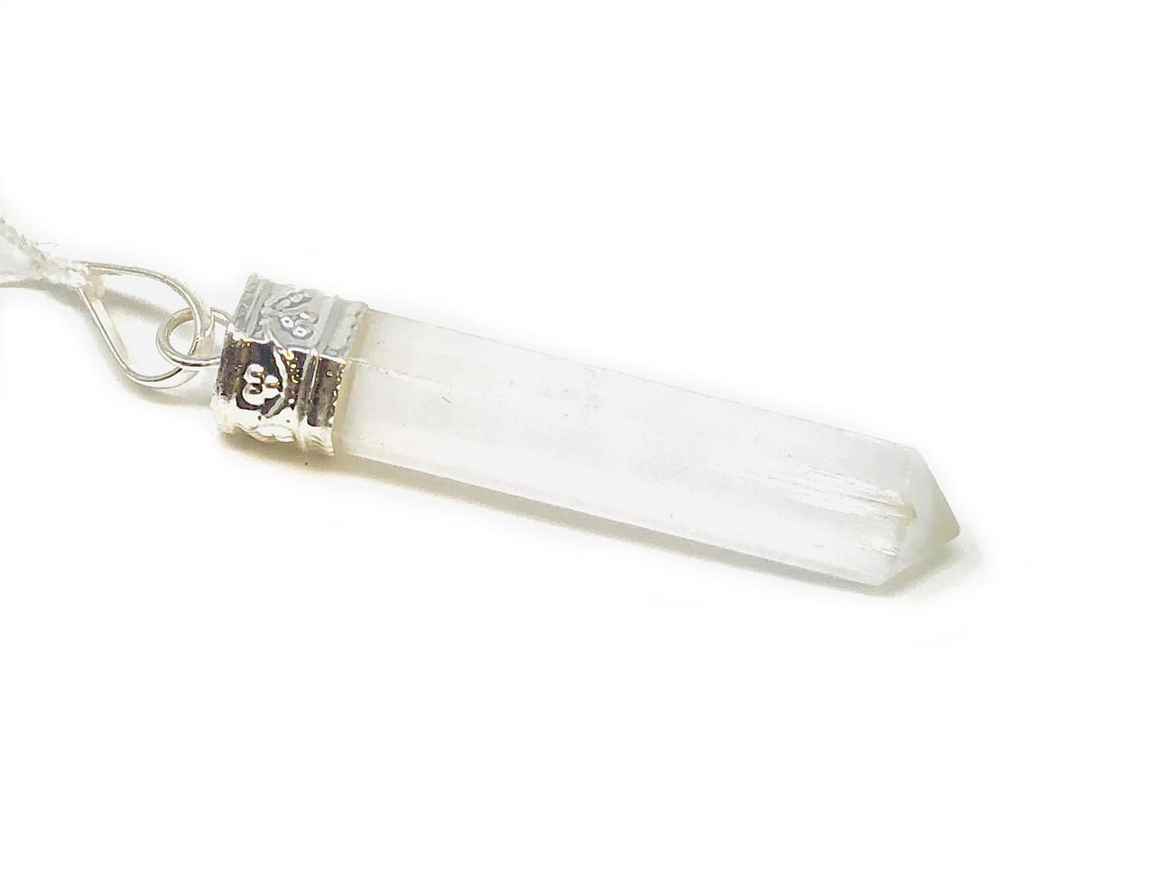 Single point Pencil Pendant Selenite Gemstones Products VD Importers Inc.
