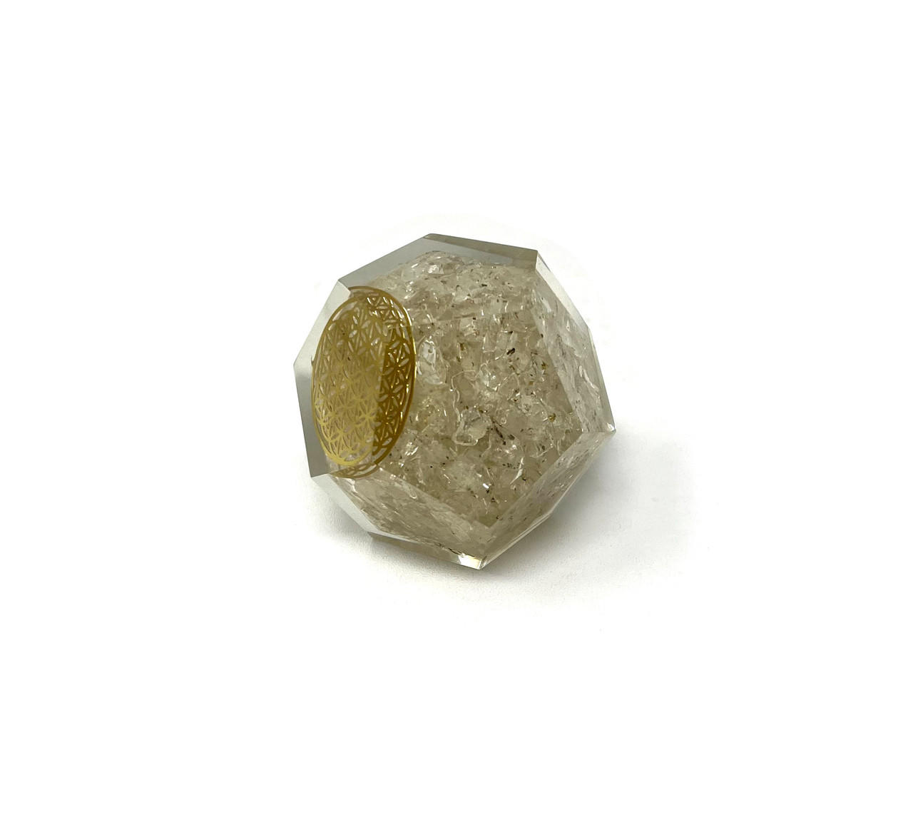 Clear Quartz Orgone Energy Dodecahedron FOL