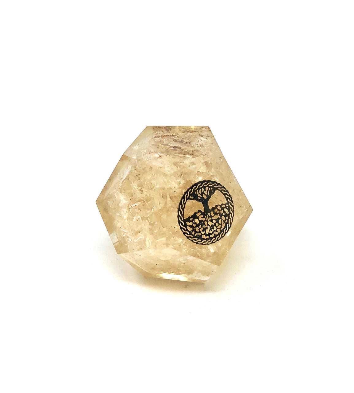 Clear Quartz Orgone Energy Dodecahedron FOL