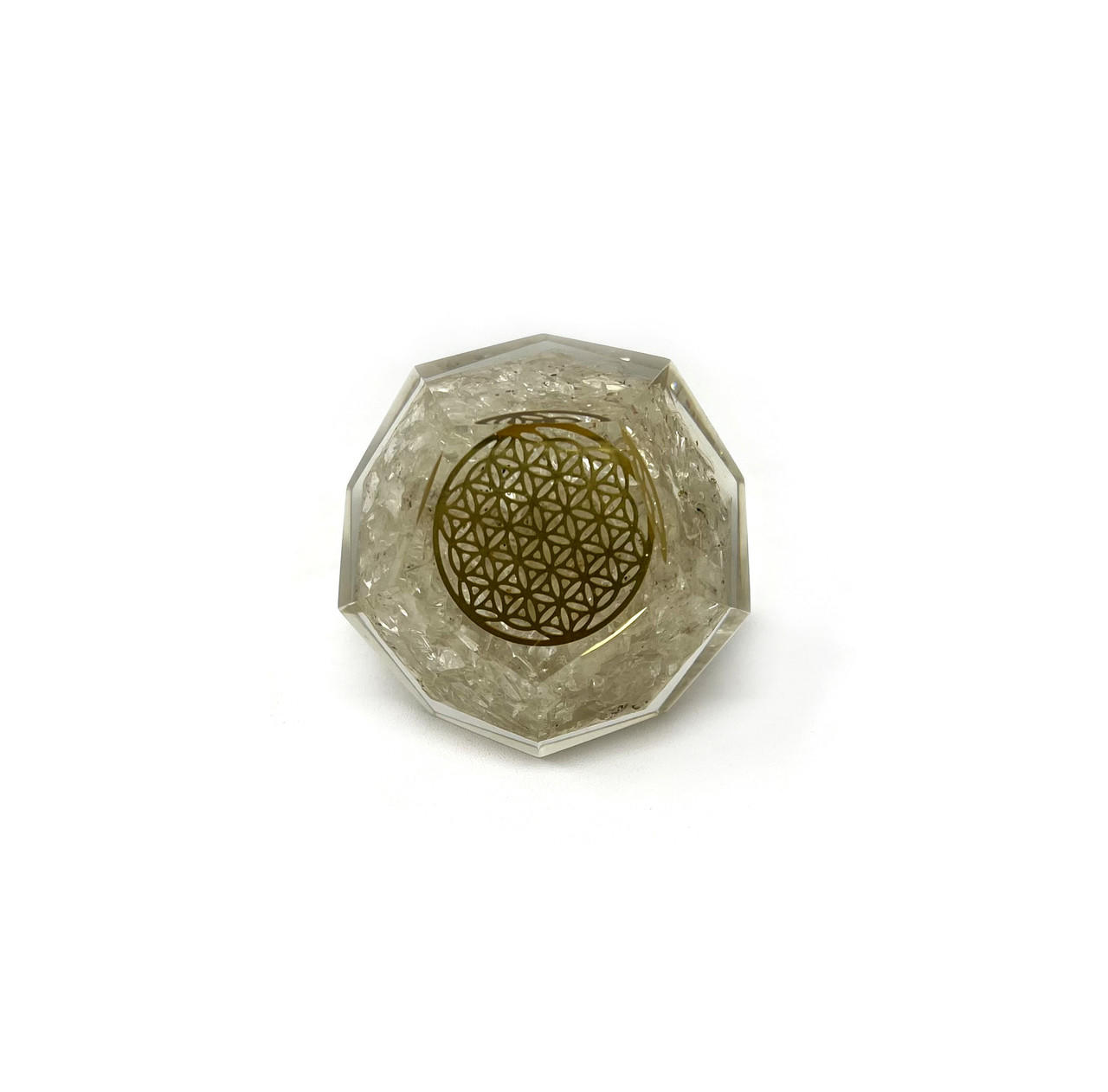 Clear Quartz Orgone Energy Dodecahedron FOL Gemstones Products VD Importers Inc.