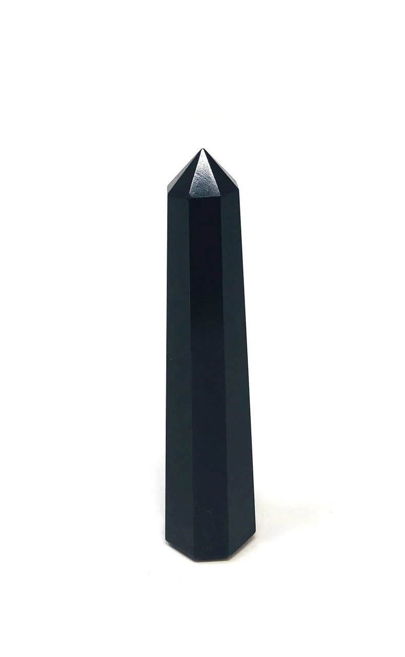 Black Agate Faceted Wand (3"-4"approx. )