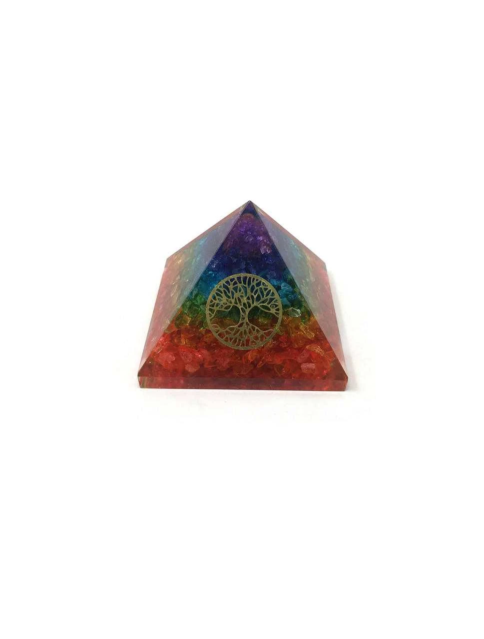 #20 Orgone Energy Pyramid 7 Chakra w/TOL