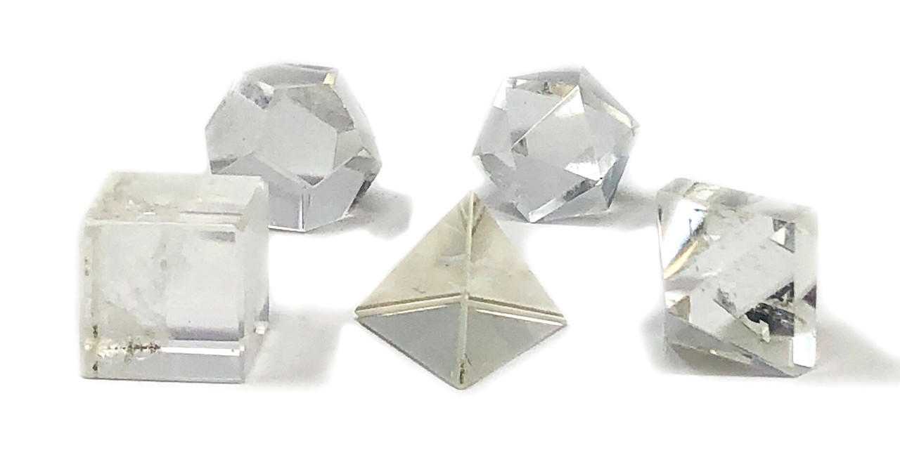 Geometry Set Clear Quartz (5 pc set) Gemstones Products VD Importers Inc.