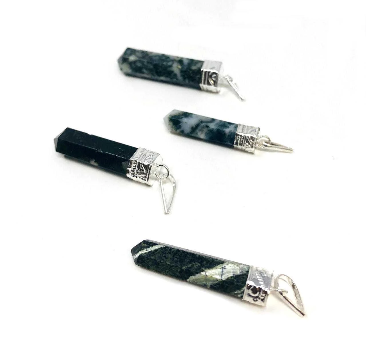 Single point Pencil Pendant Tree Agate
