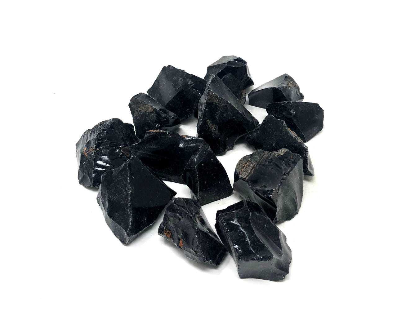 Tumbled Pebbles Stone Agate Black Obsidian Rough(3/4"-1.5") Gemstones Products VD Importers Inc.