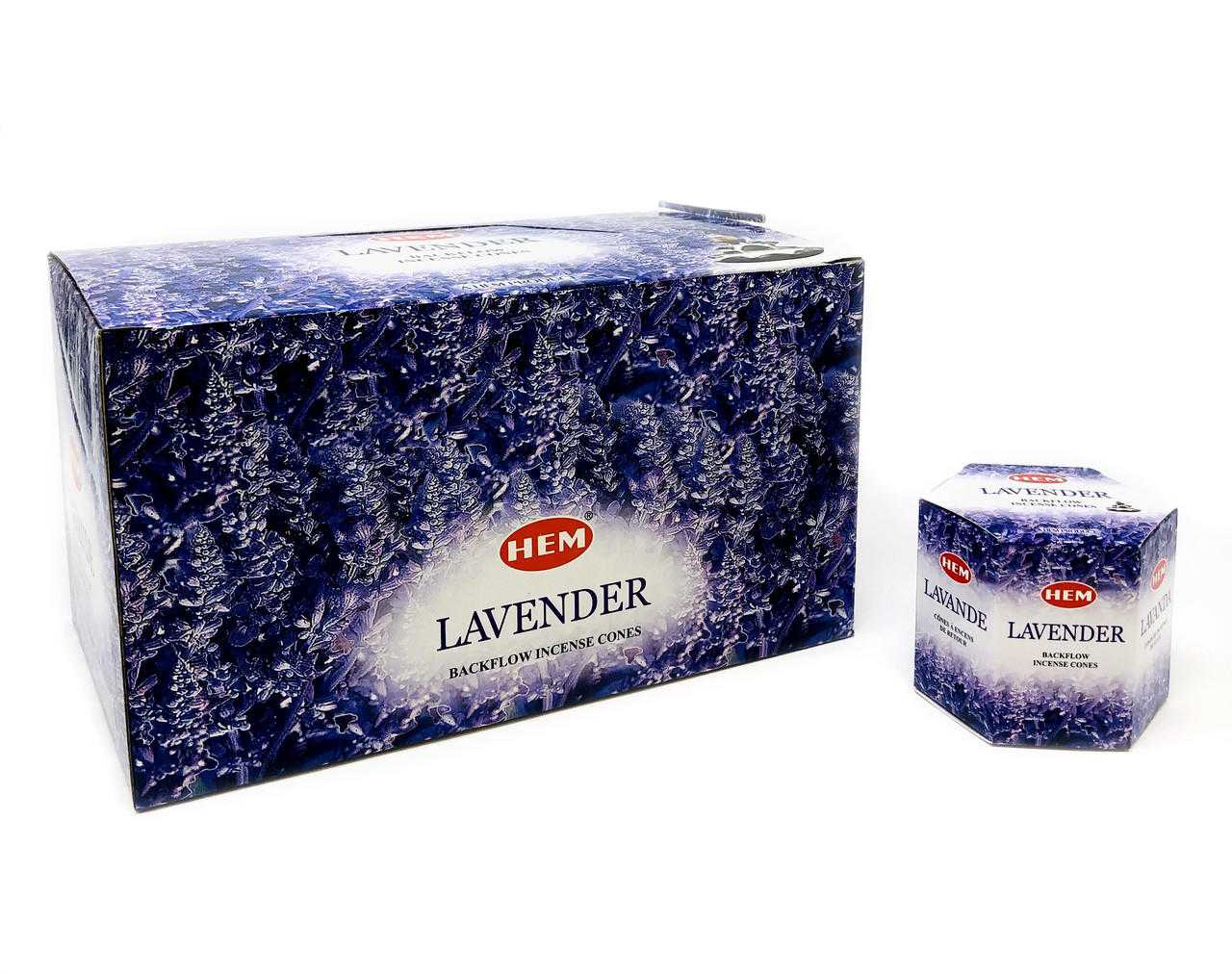 Hem Backflow Cones (pack of 12) - Lavender Hem Incense Cones VD Importers Inc.