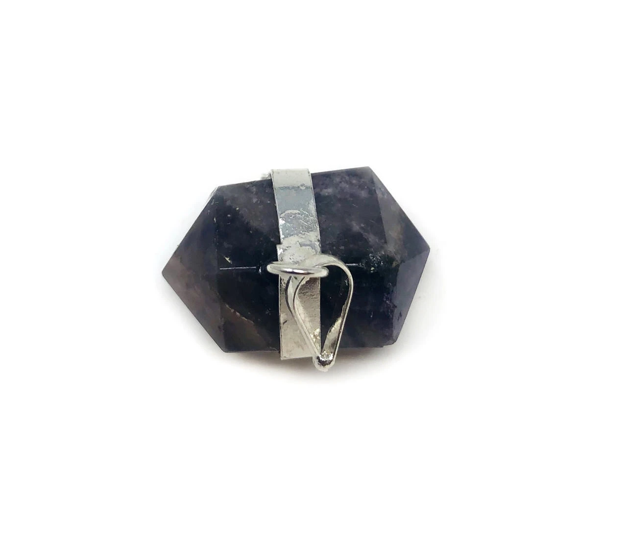 Herkimer type Pendant Amethyst double point