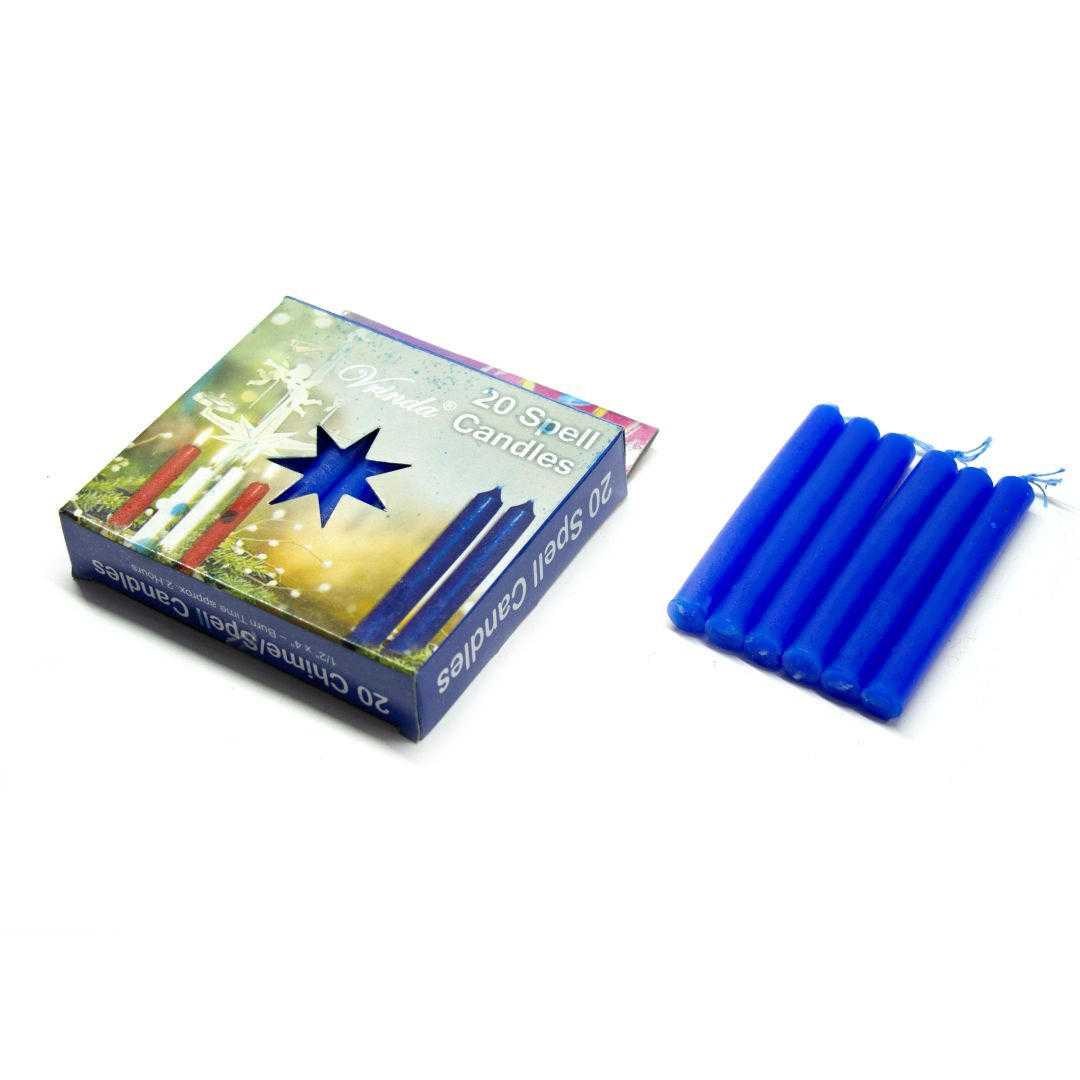 4''Chime/Spell candles(pack of 20) Blue