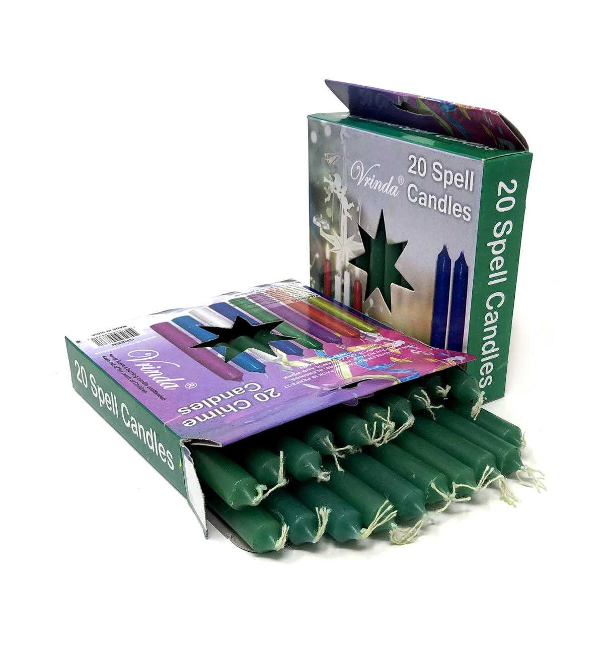 4''Chime/Spell candles(pack of 20) Green