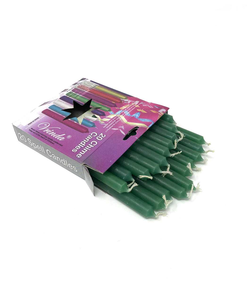 4''Chime/Spell candles(pack of 20) Green