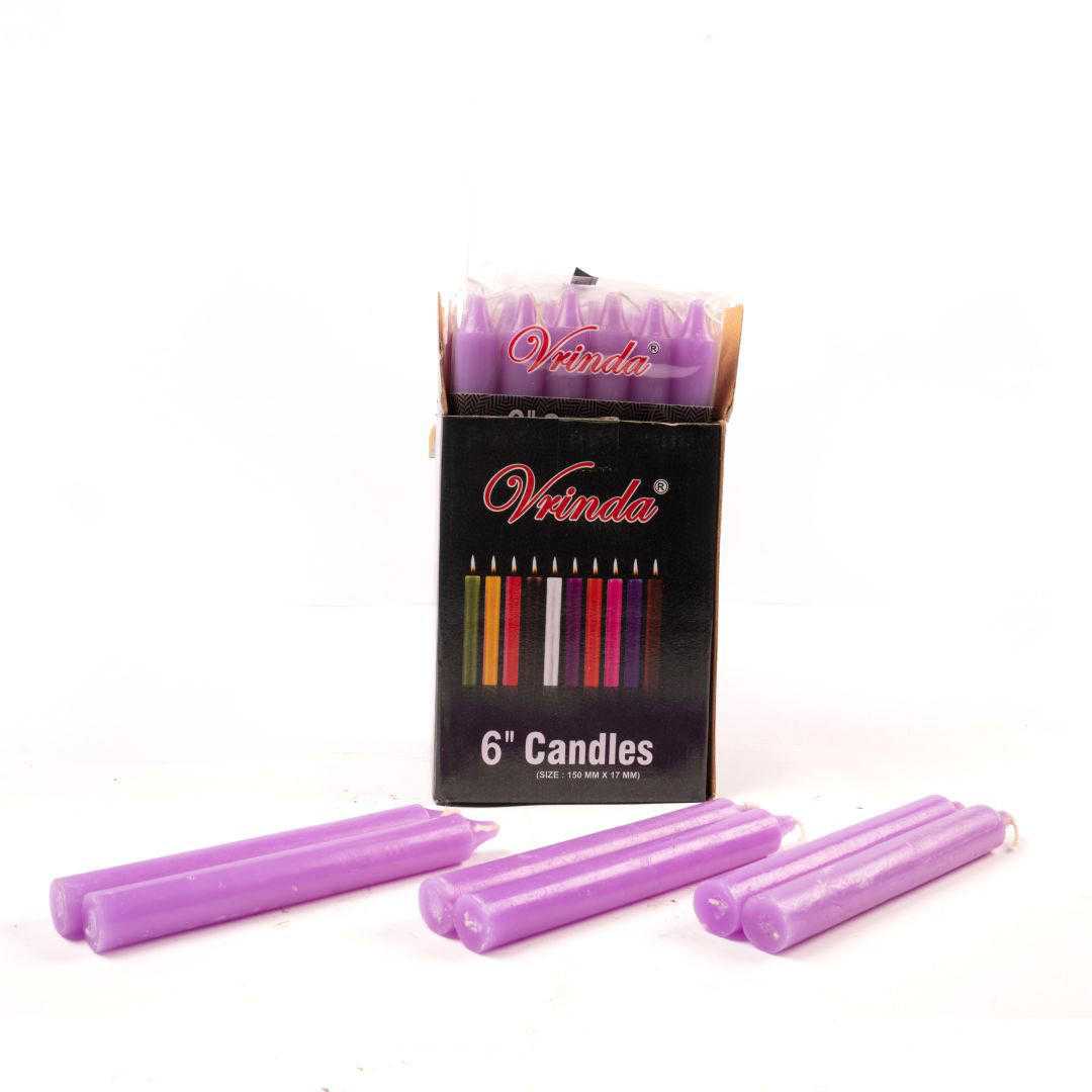 6" Candles (36 pcs), Purple