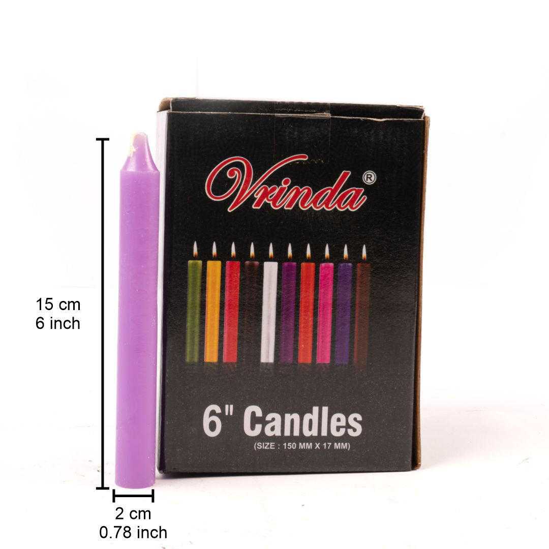 6" Candles (36 pcs), Purple