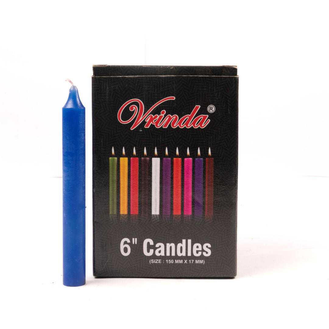 6" Taper Blue Candles (36 in a pack)