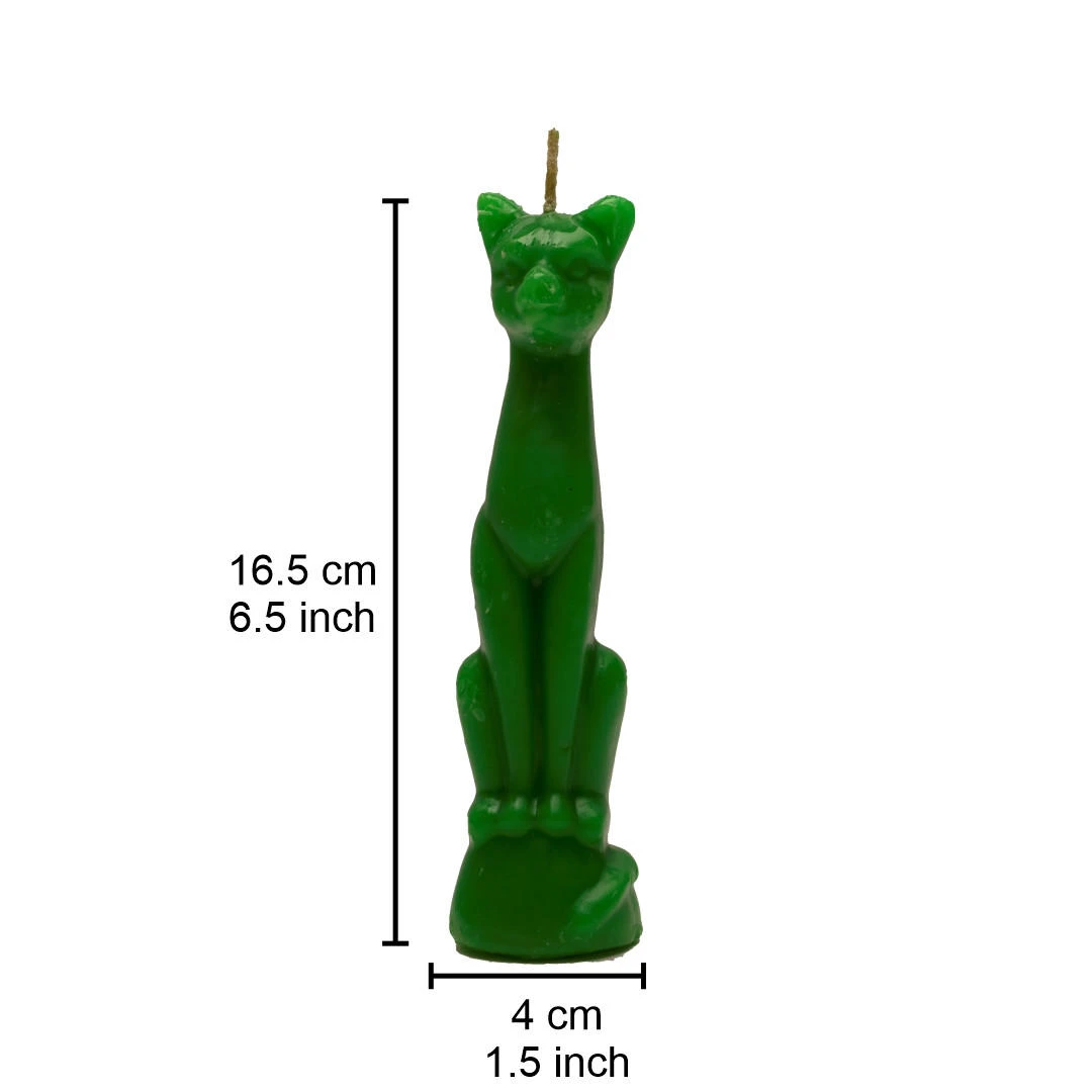 Cat candle Green