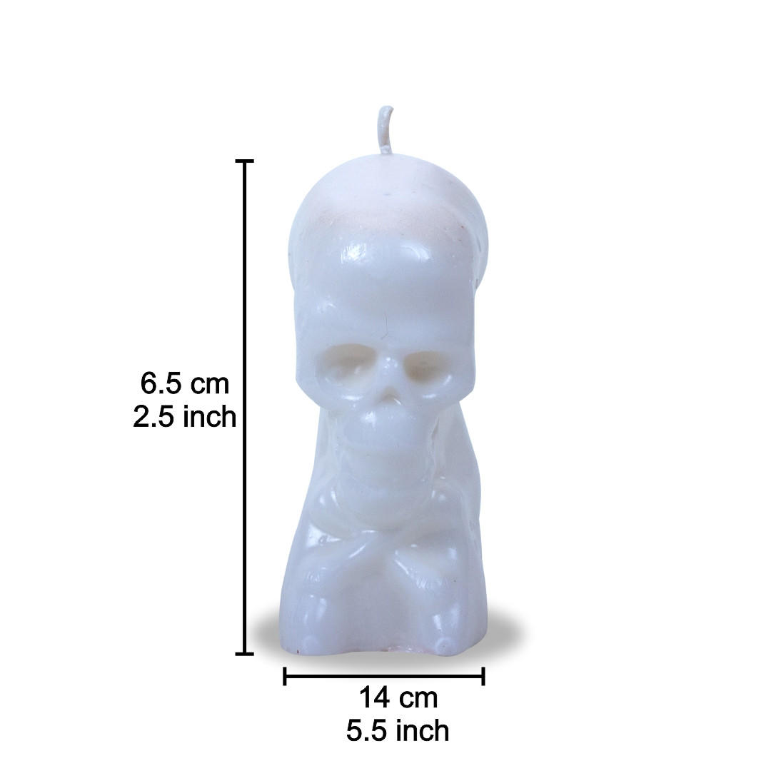 Skull/Skeleton ritual candle White Candles Vrinda ® VD Importers Inc.