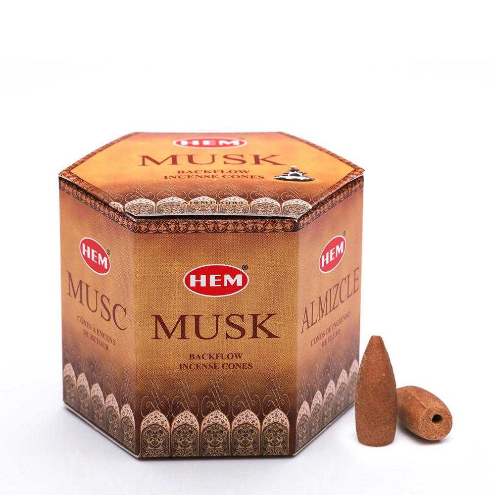 Hem Backflow Cones (pack of 12) - Musk Hem New Arrivals VD Importers Inc.