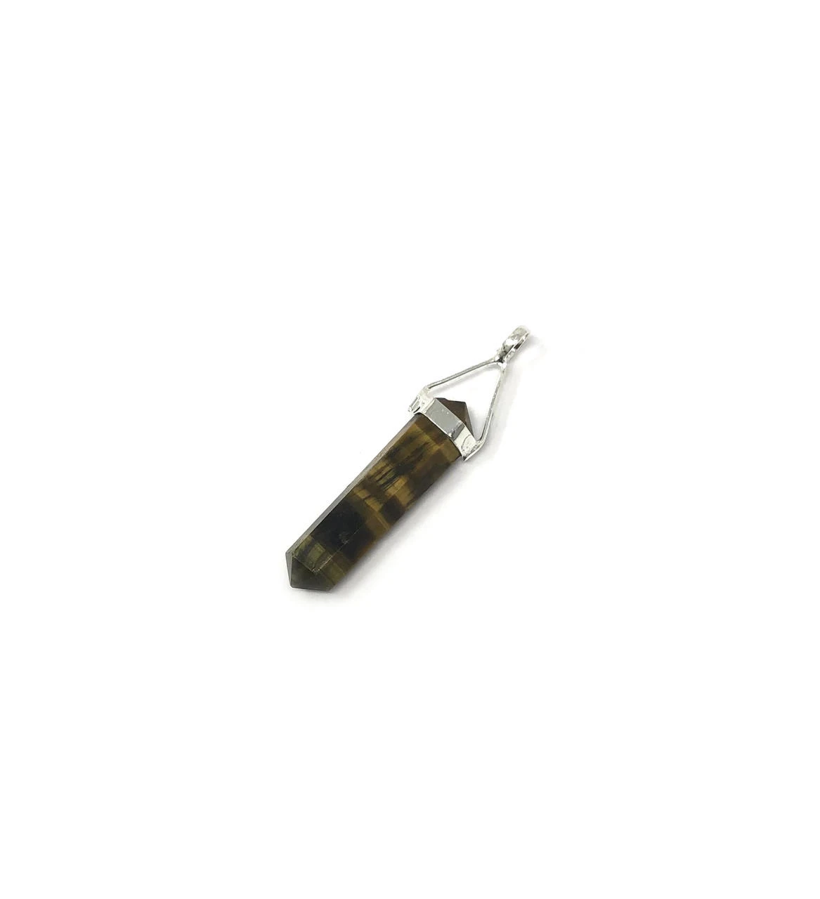 Double Point Pencil Pendant Tiger Eye
